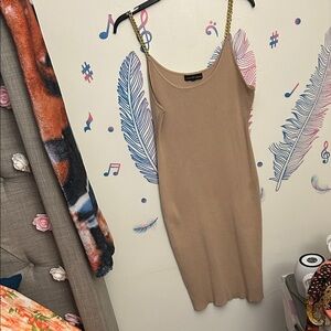 Almost Famous Tan Midi Dress